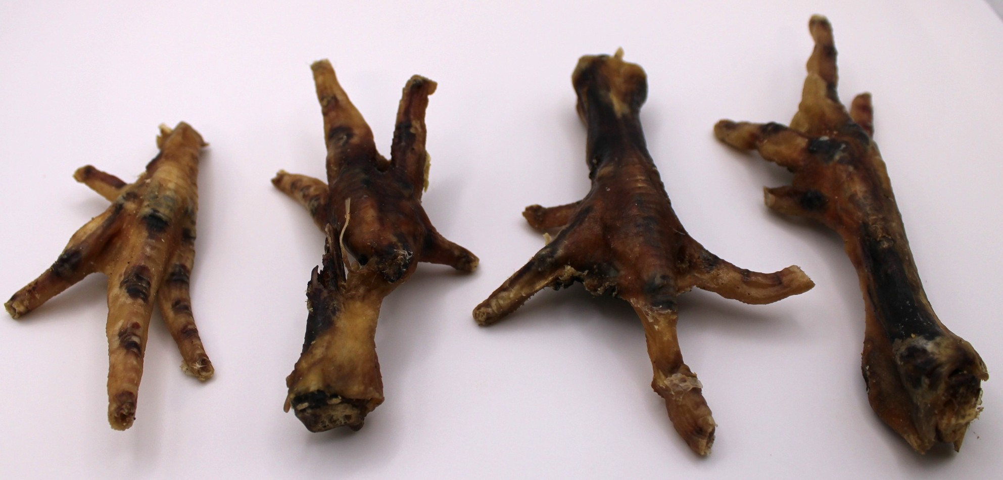 HoMi Haustier Snacks Onlineshop Hundefutter Kausnacks Kauartikel Hunde Hühnerfüße getrocknet