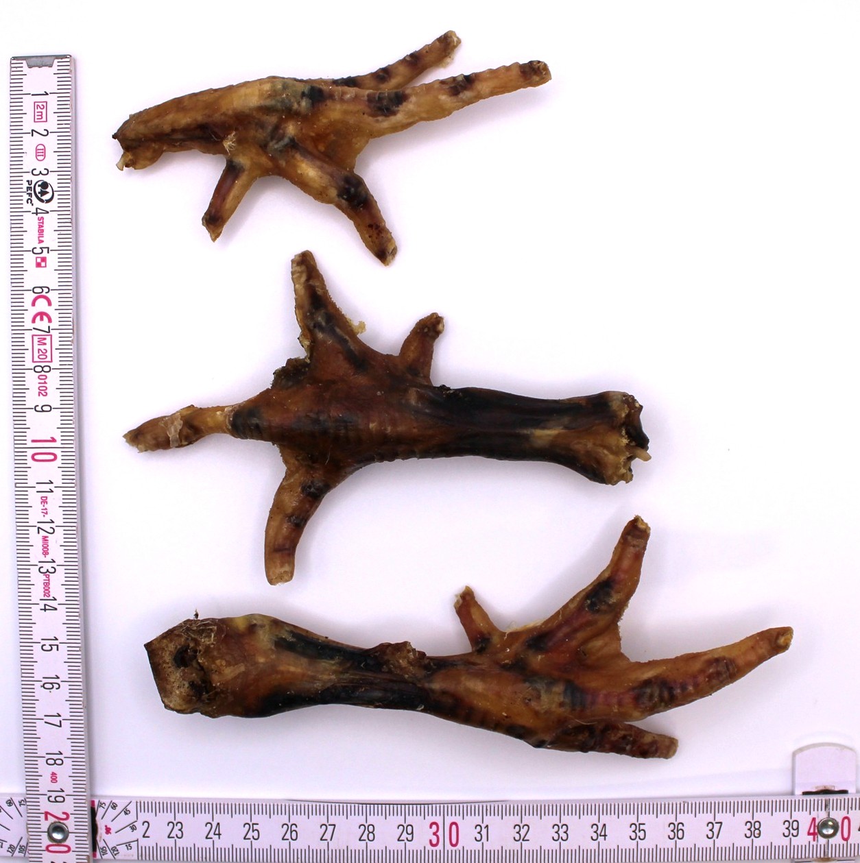 HoMi Haustier Snacks Onlineshop Hundefutter Kausnacks Kauartikel Hunde Hühnerfüße getrocknet