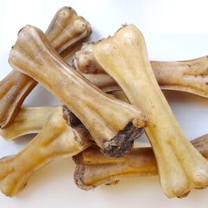 HoMi Haustier Snacks Onlineshop Hundefutter Kausnacks Kauartikel Hunde Kauknochen mit Pansenfüllung 15 cm getrocknet