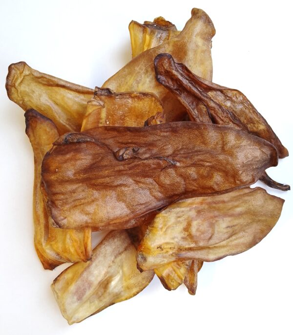 HoMi Haustier Snacks Onlineshop Hundefutter Kausnacks Kauartikel Hunde Rinderohren 10 cm getrocknet