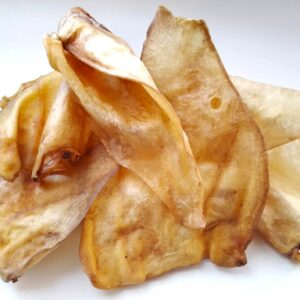 HoMi Haustier Snacks Onlineshop Hundefutter Kausnacks Kauartikel Hunde Rinderohren 15 cm getrocknet